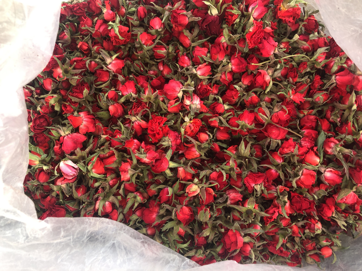 Dried rose roses for decorating and essential oils